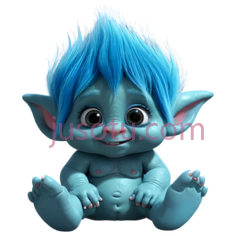 小精灵,卡通,蓝色PNG