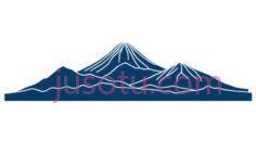 富士山,线条勾勒,蓝色PNG