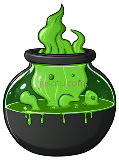 魔法药水,卡通,绿色, PNG