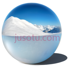 雪山,球形全景,白色,蓝色PNG
