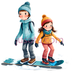 儿童,人物,滑雪板,冬季PNG