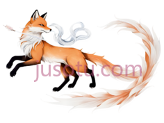 狐狸,插画,橙色PNG