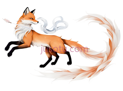 狐狸,插画,橙色, PNG
