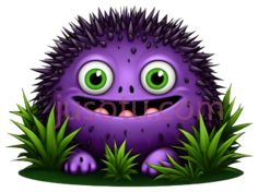 怪兽,卡通,紫色PNG