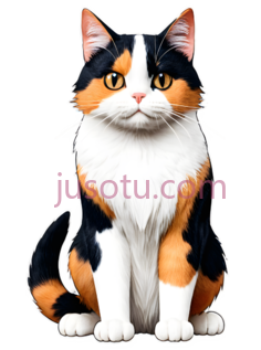 猫,卡通,黑色,橙色,白色PNG