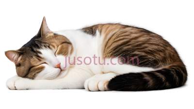 猫,趴着的,白色,棕色,黑色, PNG