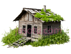 小木屋,乡村,棕色,绿色PNG