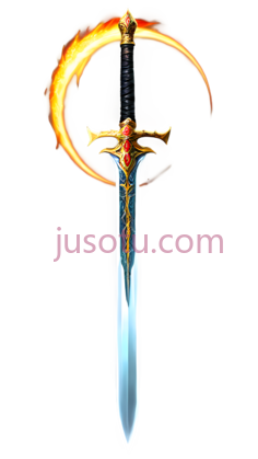 剑,幻想,蓝色, 金色, 红色PNG