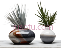 花瓶,现代,黑色背景PNG