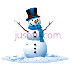 雪人,卡通,蓝色围巾,帽子PNG