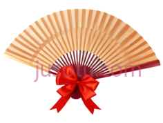 扇子,米色,红色PNG