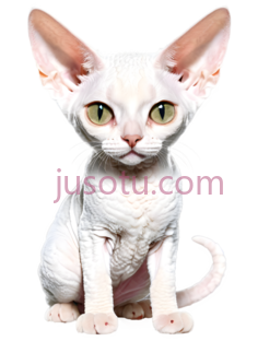 斯芬克斯猫,无毛,白色PNG