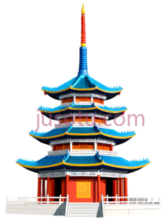 卡通,大雁塔,建筑PNG