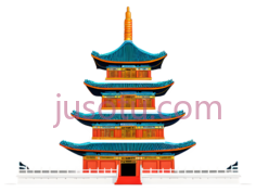 卡通,大雁塔,建筑PNG
