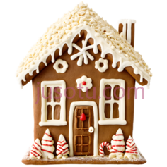 姜饼屋,节日装饰,棕色,白色PNG