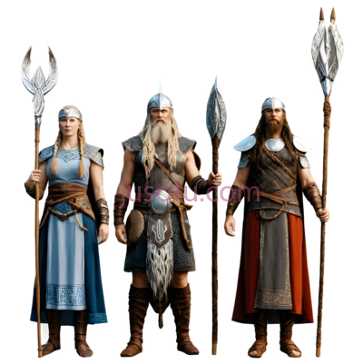 女性战士,男性战士,北欧,红色, PNG