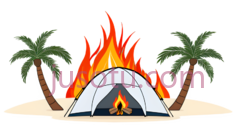 帐篷,卡通,白色PNG