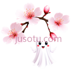 卡通幽灵,可爱,白色PNG