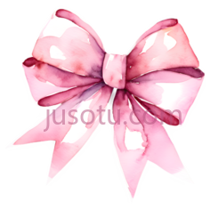 水彩画,粉色,蝴蝶结PNG