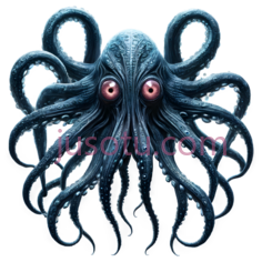 章鱼,蓝色PNG