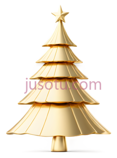 圣诞树,现代,金色PNG