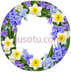 花环,插画,紫色,黄色PNG