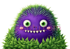 怪兽,卡通,紫色PNG