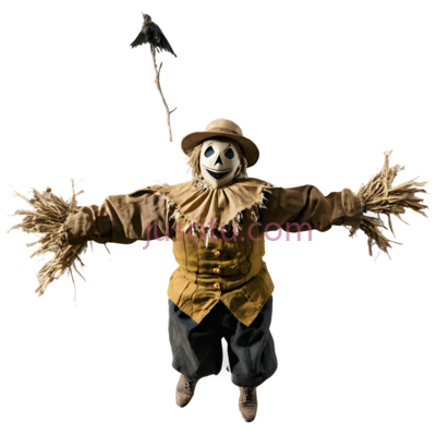 稻草人,卡通,黄色,黑色, PNG
