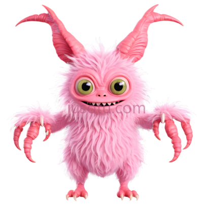 怪兽,卡通,粉色, PNG