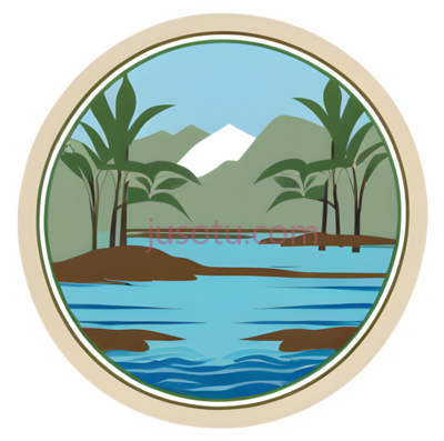 岛屿,河流,山脉,树木,卡通,蓝色,绿色,白色,棕色, PNG