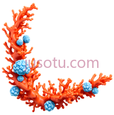 珊瑚,卡通,橙色PNG