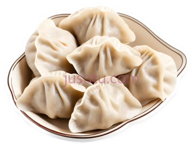 饺子,中式,白色, PNG