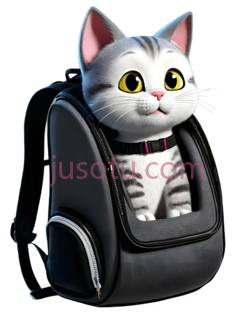 卡通,猫,背包PNG