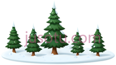 雪松树,卡通,绿色PNG