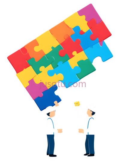 拼图,卡通,蓝色,黄色,绿色,红色,紫色, PNG
