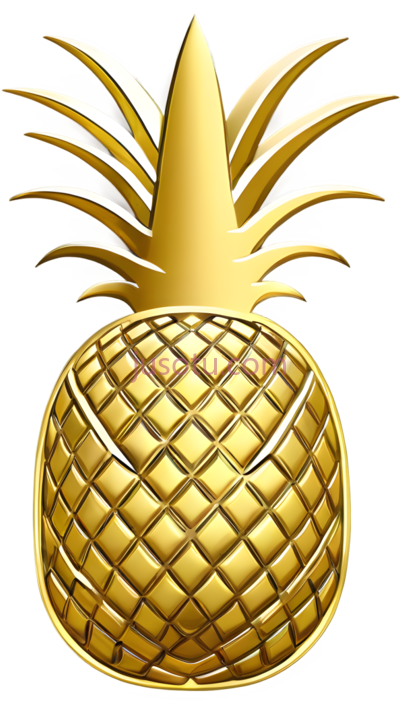 高贵感,金色,大菠萝, PNG