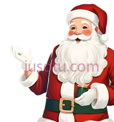 圣诞老人,卡通,红色, 白色, 绿色PNG