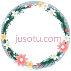 花环,卡通,白色,黄色,粉色PNG