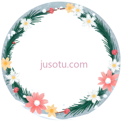 花环,卡通,白色,黄色,粉色, PNG