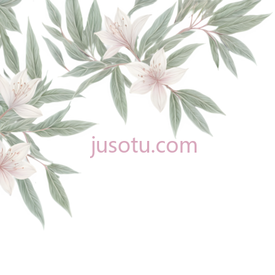 花朵,叶子,水彩画,白色,绿色, PNG