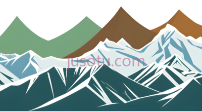 山脉,插画,绿色,棕色,白色, PNG