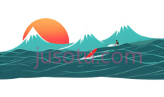 海浪,插画,蓝色PNG