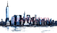 纽约天际线PNG