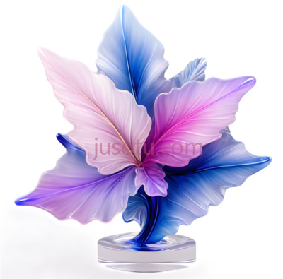 玻璃花,抽象,蓝色,紫色,粉色, PNG