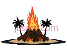 篝火,卡通,橙色,黄色PNG