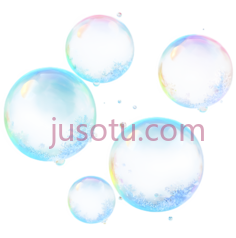 肥皂泡,蓝色PNG