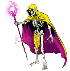 骷髅,卡通,黄色,粉色PNG