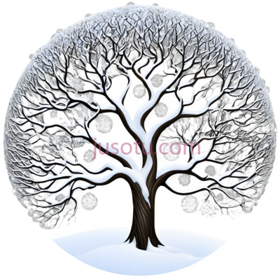 树,插画,白色, PNG