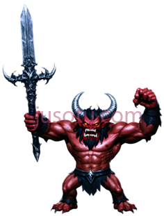 恶魔,卡通,红色PNG