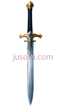 剑,华丽,金色, 蓝色PNG